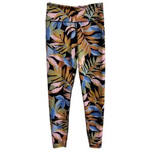 Billabong Surf Leggings Womens Small Tropical Print UPF 50 Stretch Swim New